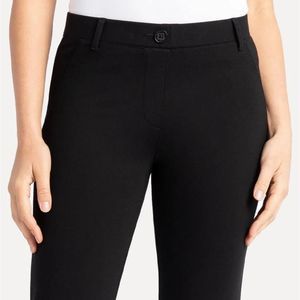 Women's Betabrand Dress Pant Yoga Pants Straight-Leg Classic Black Medium Petite